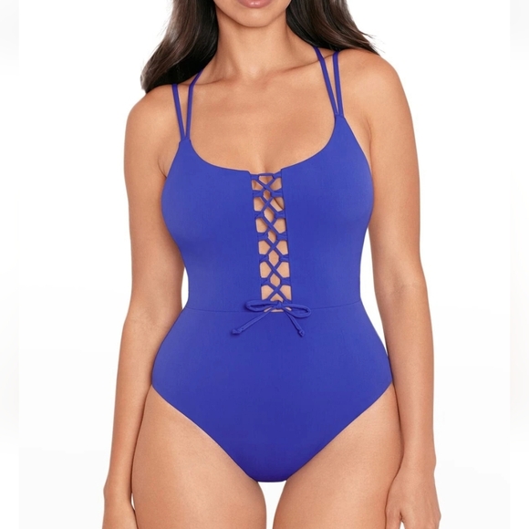 NWT MIRACLESUIT | One Piece Lace Up Swimsuit - Picture 12 of 12